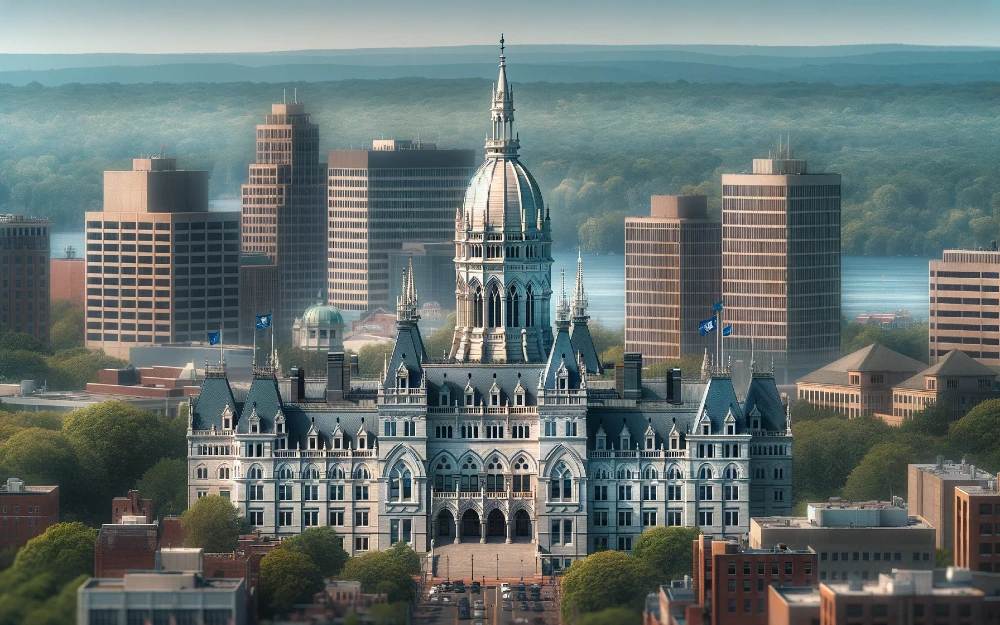 Current Hartford, Connecticut envisioned by AI.