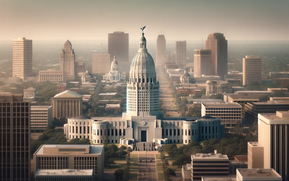 Current Baton Rouge, Louisiana envisioned by AI.
