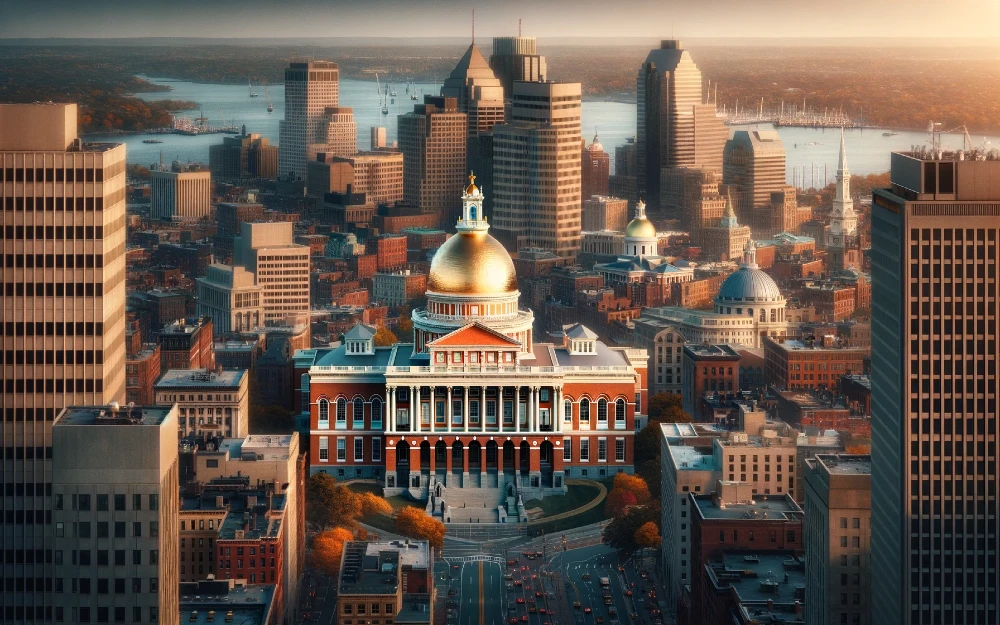 Current Boston, Massachusetts envisioned by AI.