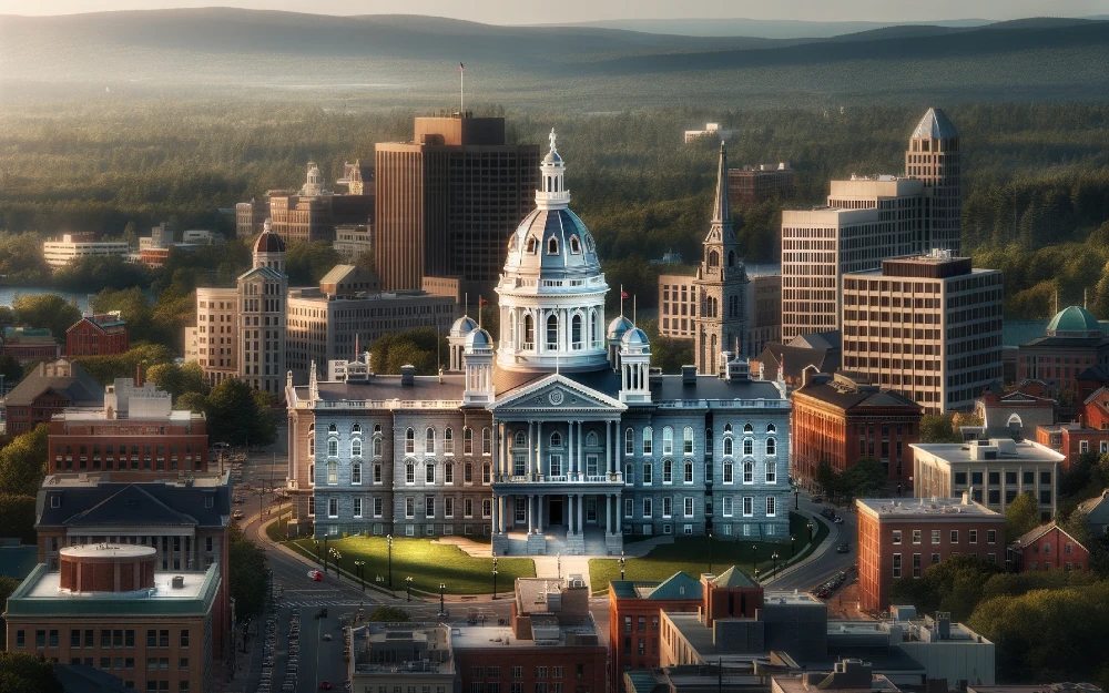 Current Concord, New Hampshire envisioned by AI.