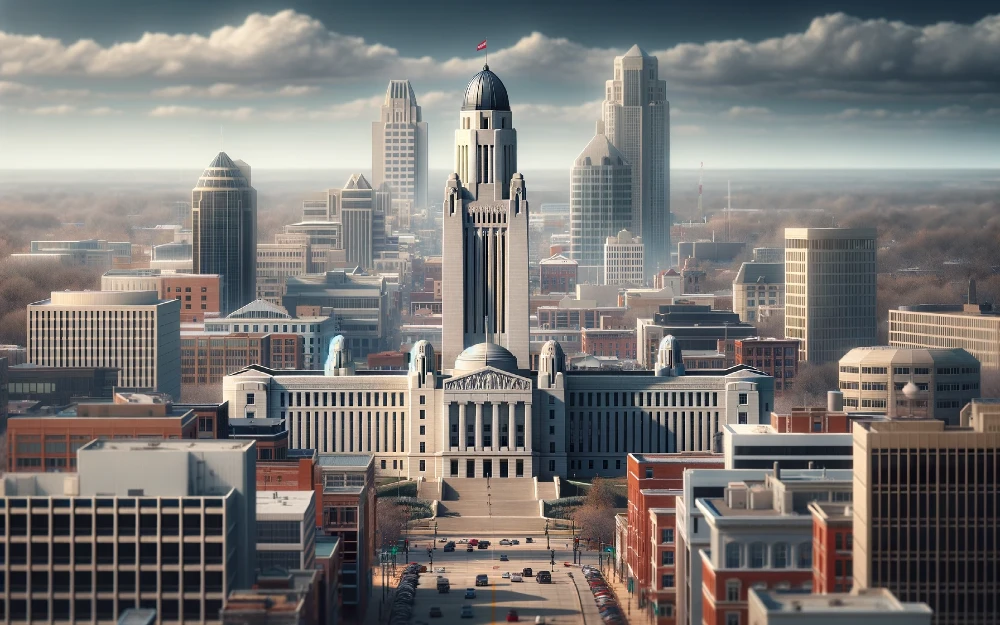 Current Lincoln, Nebraska envisioned by AI.