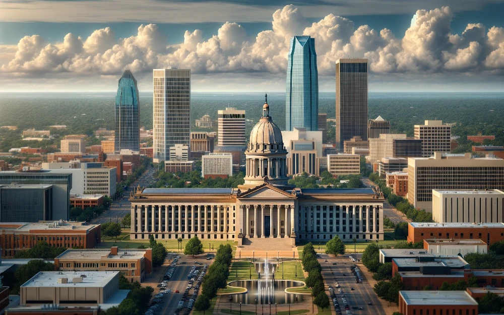 Current Oklahoma City, Oklahoma envisioned by AI.