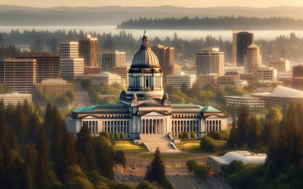 Current Olympia, Washington envisioned by AI.