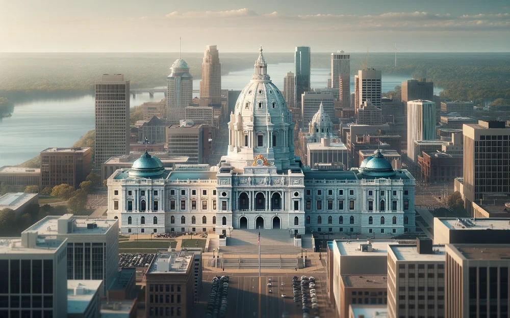 Current Saint Paul, Minnesota envisioned by AI.